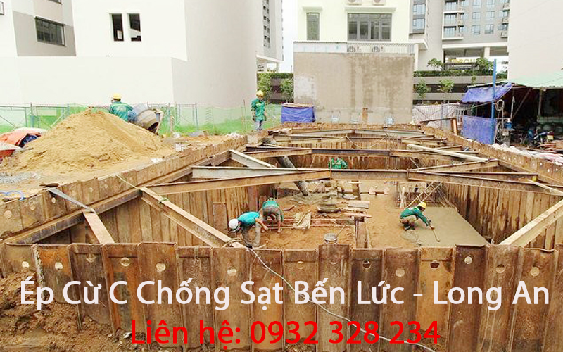 Ép cừ chống sạt Bến Lức - Long An