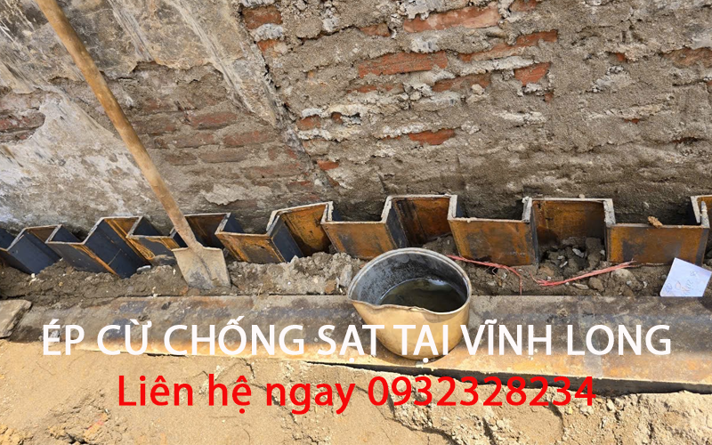 Ép cừ chống sạt tại vĩnh long 